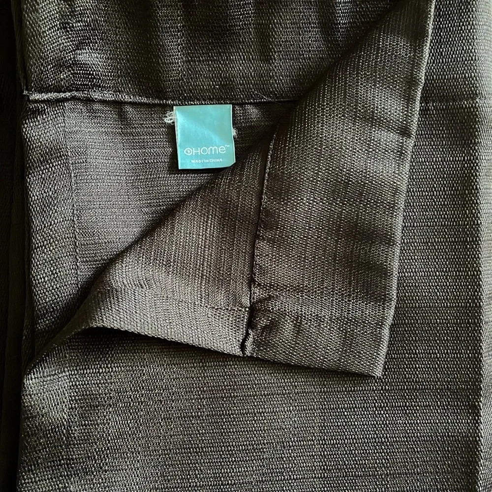 Target Home, Black fabric semi sheer curtain panels, set of 4